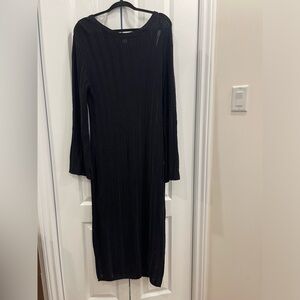 H&M Black Sheath Dress with Bell Sleeves for Cocktail